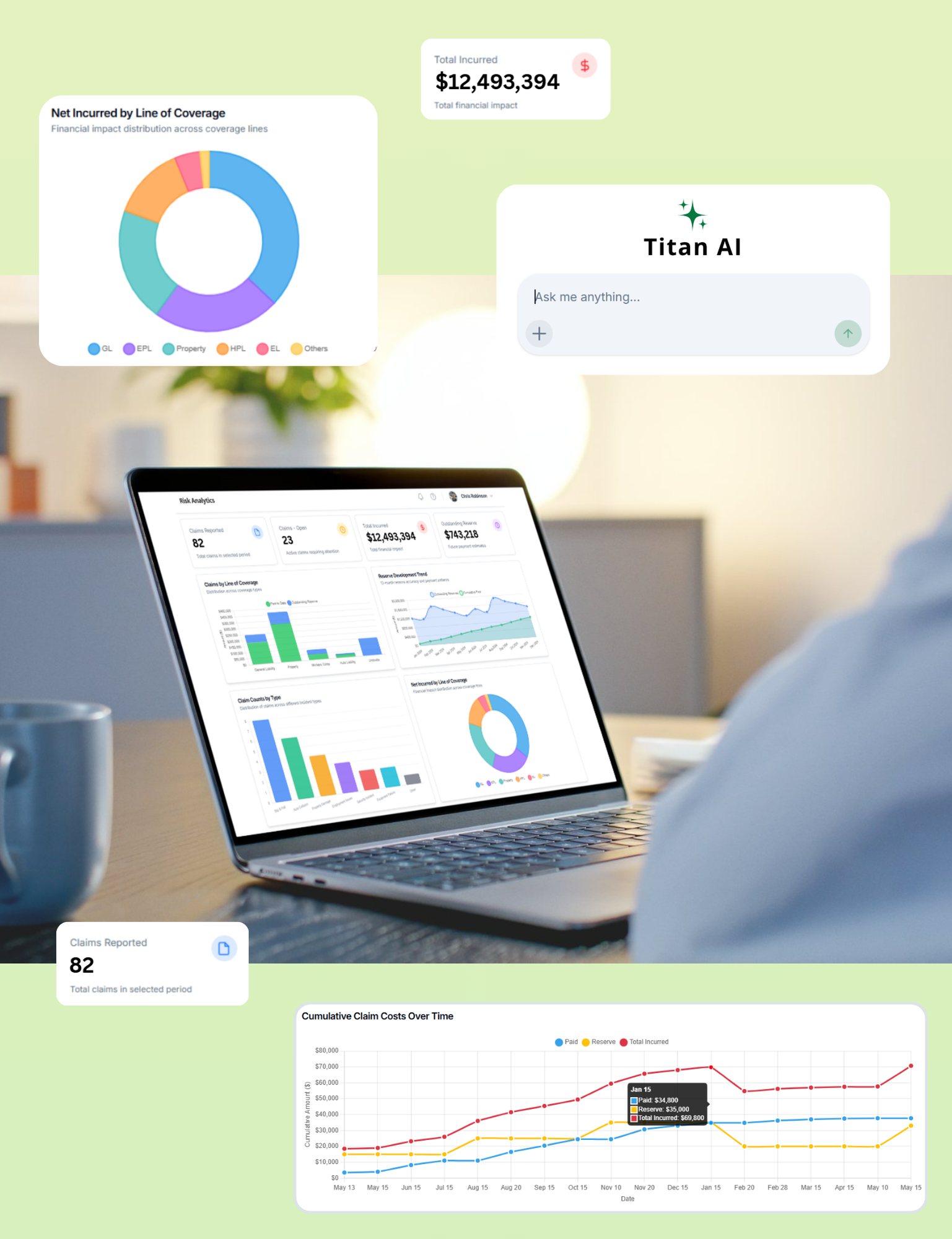 Insurance broker working with client on risk management strategy, representing modern technology-enabled advisory relationships